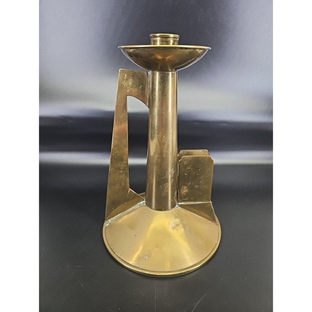 ATTRIBUTED TO GUSTAVE SERRURIER-BOVY MONUMENTAL CANDLESTICK HOLDERS MATCHBOX 9"‎